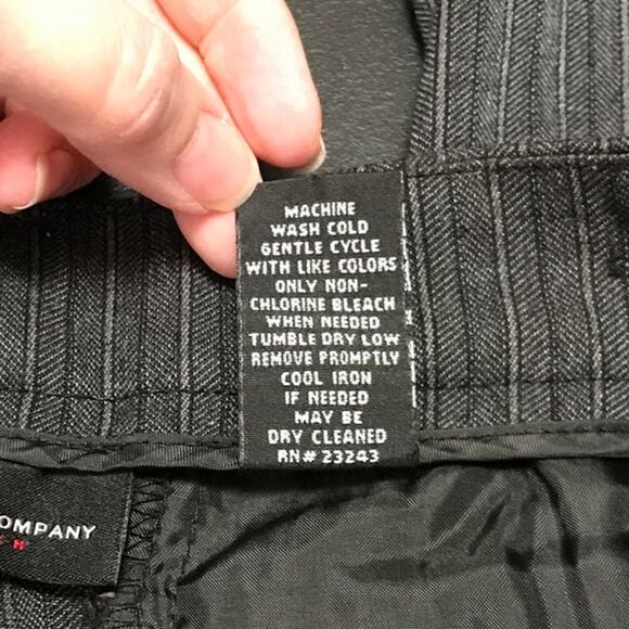 New York & Company Striped Straight Legged Slacks 2 - Picture 5 of 7